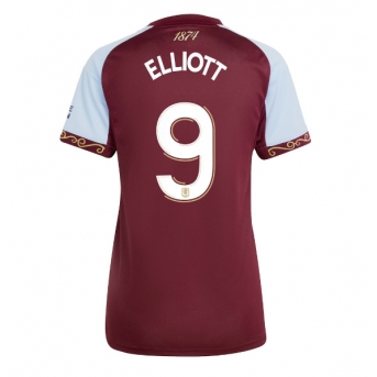 Billige Fotballdrakt Aston Villa Harvey Elliott #9 Replika Hjemmedrakt Dame 2025-26 Kortermet